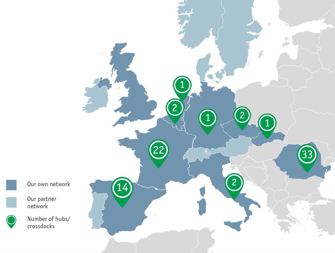 Eurotranspharma Hubs European Map 2024